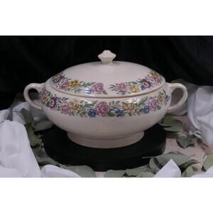 Vintage Landsdowne Salem USA Ceramic Serving Bowl – 10 Floral Design